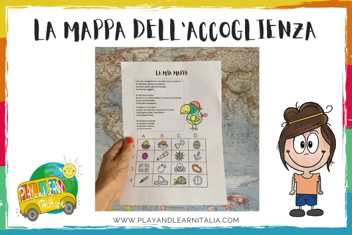 Una mappa per giocare e imparare, con simpatici disegni e un quiz per scoprire i gusti di ognuno.